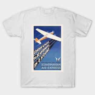 Scandinavian Air Express Vintage Poster 1931 T-Shirt